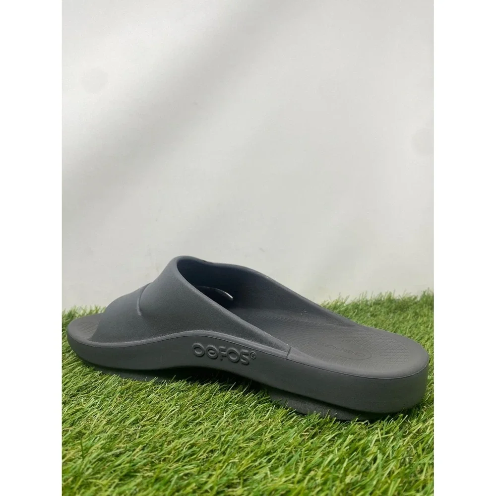 Oofos OOahh Recovery Slide Sandals Mens Gray Comfort Sport Slip On US 13